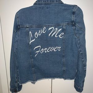 Distressed Hem Denim Jacket